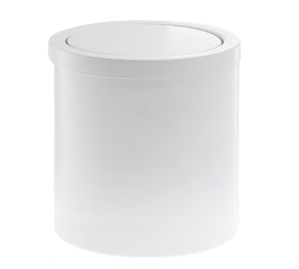 Decor Walther  Çöp Kovası, Sallanır Kapak, 7 lt,  ø20 x 21h cm, Krom DW125/W