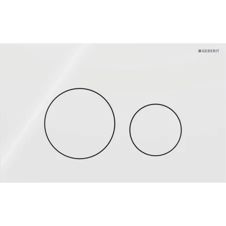 Geberit Kumanda Kapağı Sigma40 Round - Çift Basmalı Mat Beyaz 115.628.JT.1