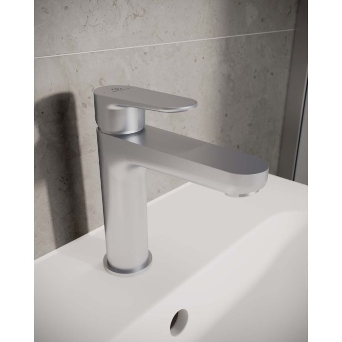 Ideal Standard Cerafine O H120 Lavabo Bataryası Sifon Kumandalı Silver