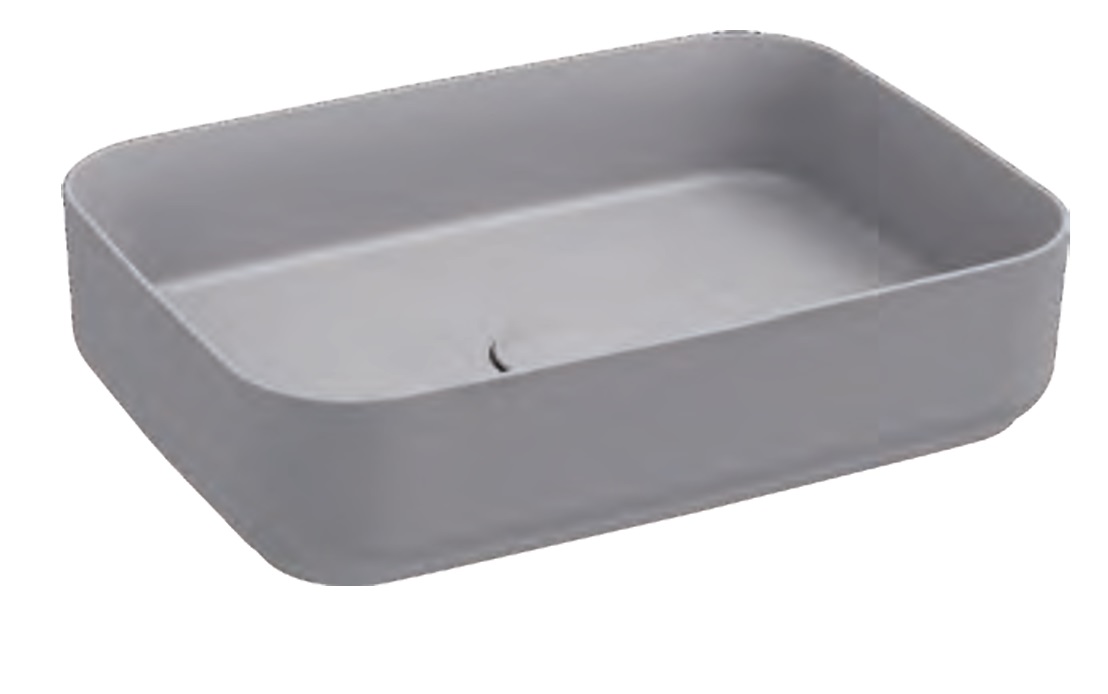 ISVEA İNFİNİTY TEZGAH ÜZERİ LAVABO 50 CM TAŞ GRİ  10NF65050 2V