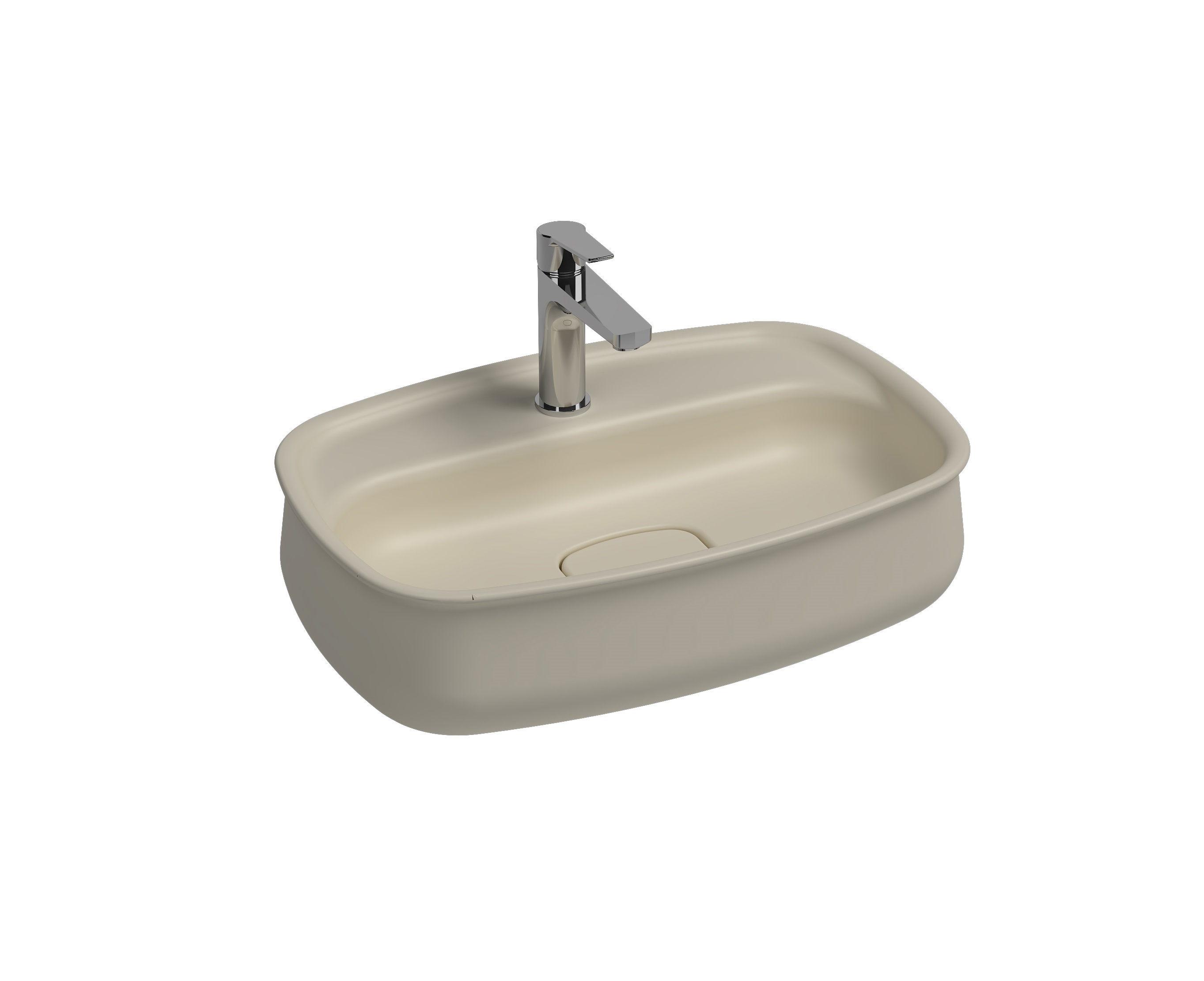 ISVEA FLUIDO TEZGAH ÜSTÜ LAVABO 60 CM FİLDİŞİ 10FDS6064I