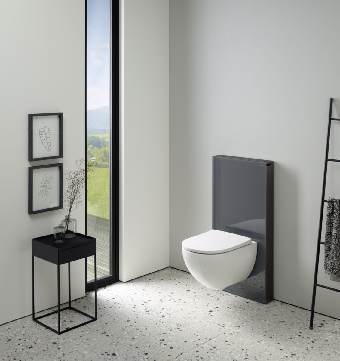 GEBERIT MONOLITH ASMA KLOZET İÇİN REZERVUAR ANTRASIT CAM 101CM 131.021.JK.5 -6-3 L