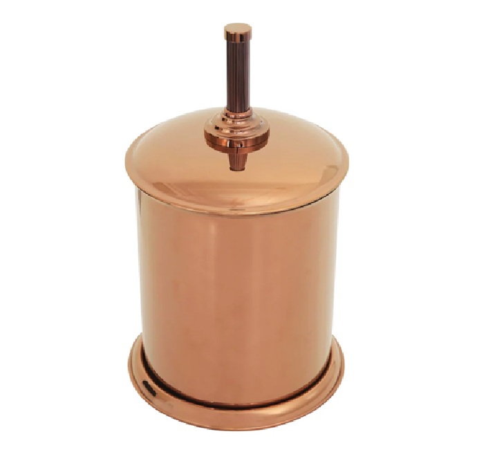 Aksy Pirinç Line Metal Çöp Kovası 5526 Pvd Rose