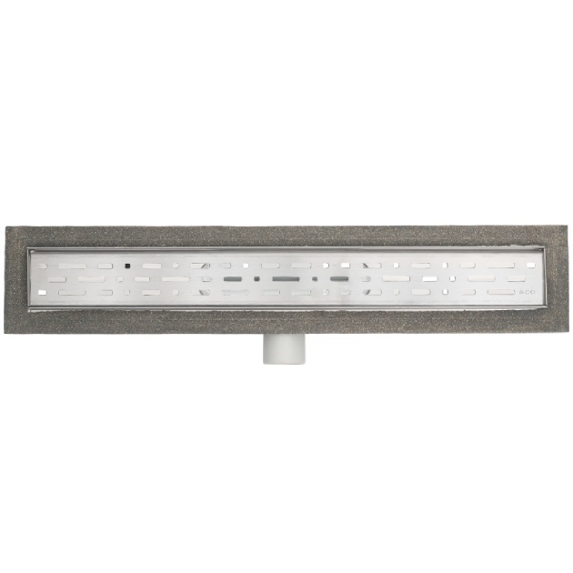 ACO Lineer Duş Kanalı L=788 mm Sabit Çerçeveli Kanal Gövdesi, Yatay Çıkış DN50 Süzgeç Seti MIX