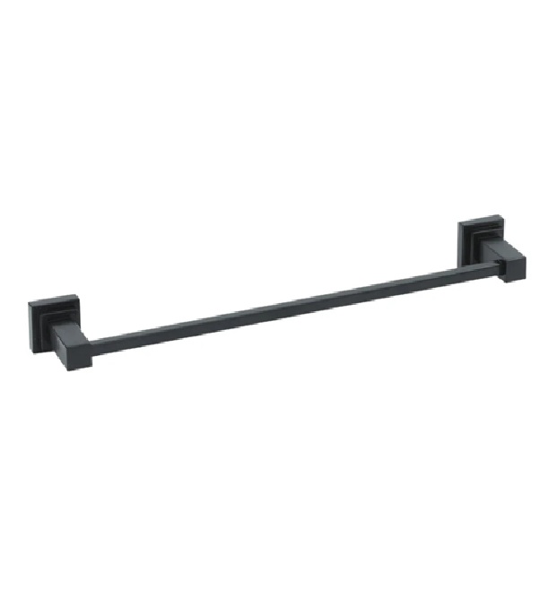 Aksy Pirinç Kubica Havlu Bar 40cm 8101 Mat Siyah