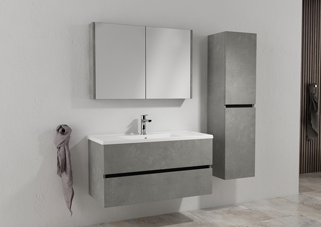 ISVEA TRİO PLUS 80 ALT BANYO DOLABI  2 ÇKM. RETRO GÜMÜŞ 24TP1798080I