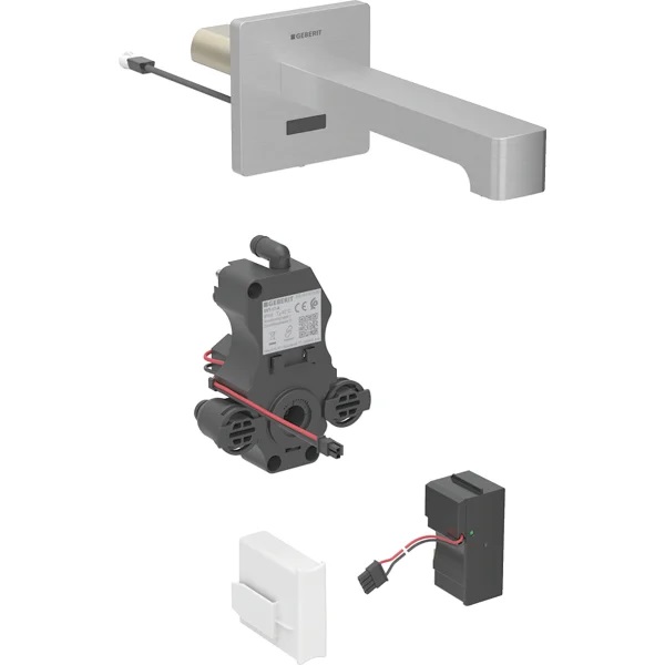 GEBERIT BRENTA 17 CM ANK. FOTOSELLİ BATARYA PASLANMAZ ÇELİK ÇİFT GİRİŞ ELEKTRİKLİ 116.272.SN.1 + MONTAJ ELEMANI