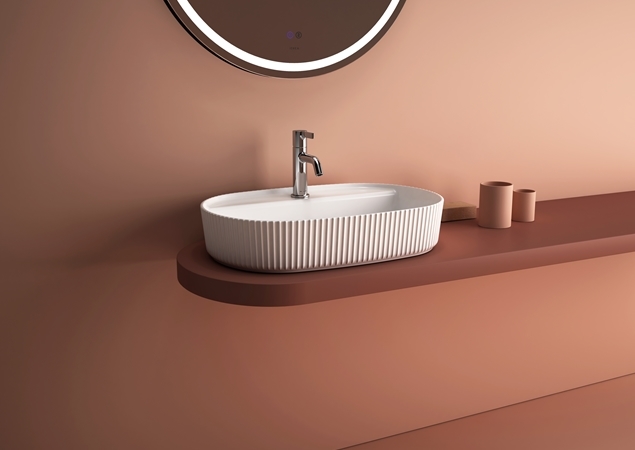ISVEA SINTESI Tezgah Üstü Lavabo, Beyaz 60 cm
