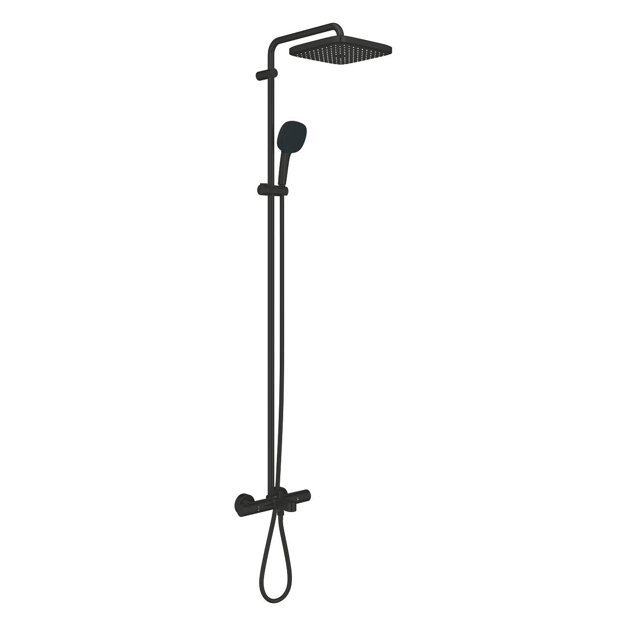 Grohe Tempesta System 250 Cube Duvara monte termostatik banyo bataryalı duş sistemi 266912431