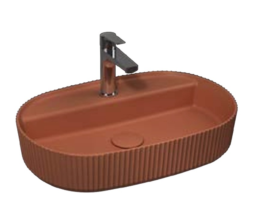 ISVEA SINTESI Tezgah Üstü Lavabo, Terracotta 60 cm