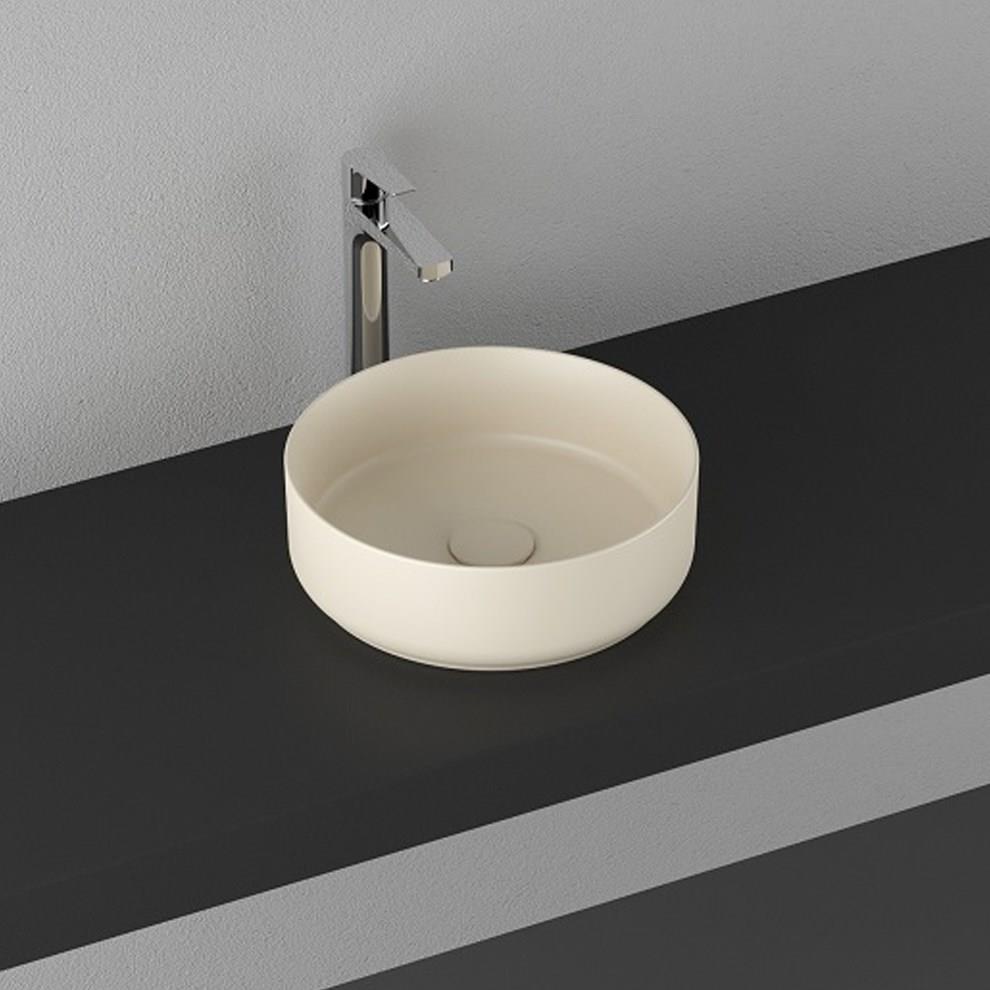 ISVEA İNFİNİTY TEZGAH ÜZERİ LAVABO LAVABO 36 CM FİL DİŞİ EXT.  DEKORSUZ  10NF65036-2K
