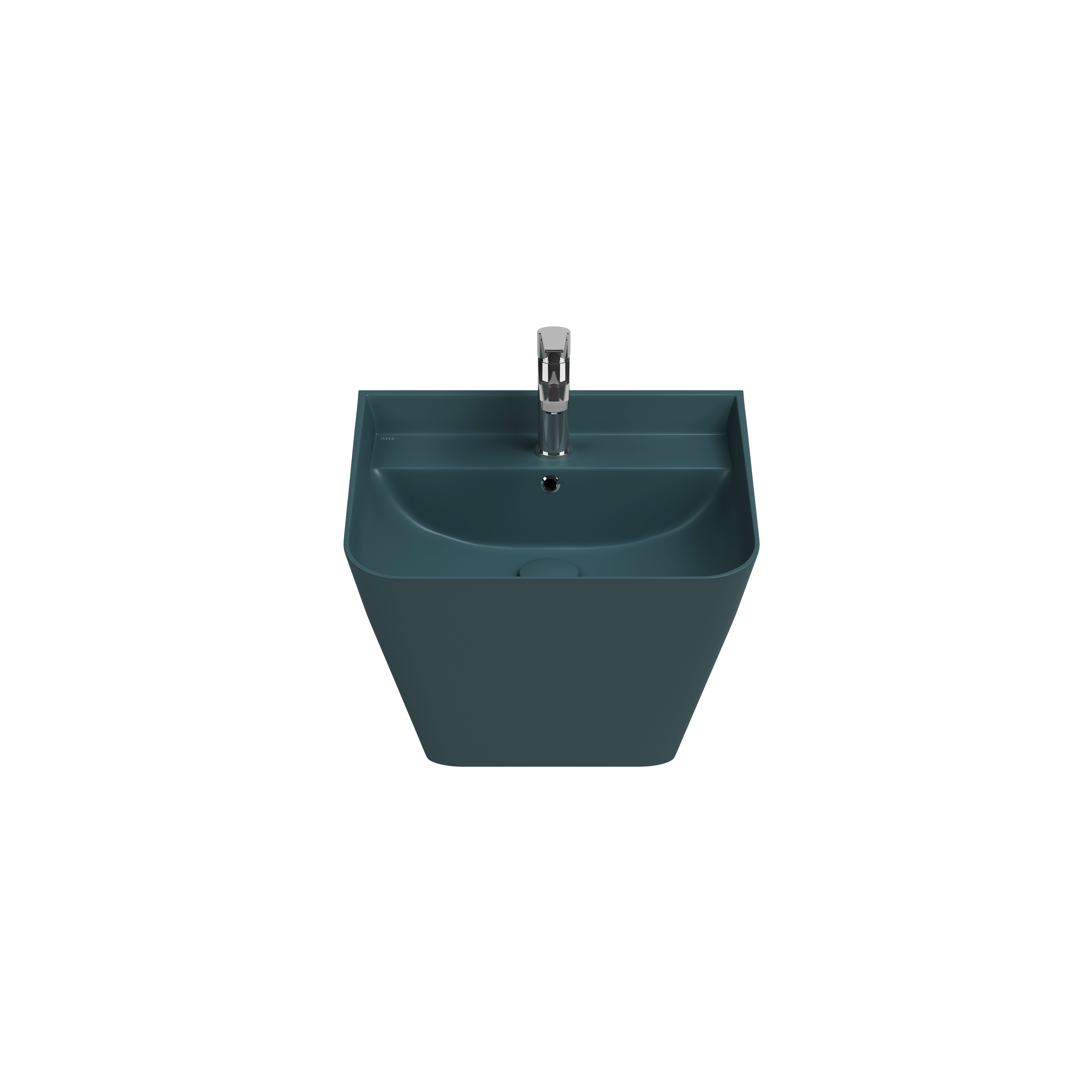 ISVEA SOTT AQUA MONOBLOK ASMA LAVABO 50 CM PETROL YEŞİLİ EXTRA DEKORSUZ 10SQ37002-2P