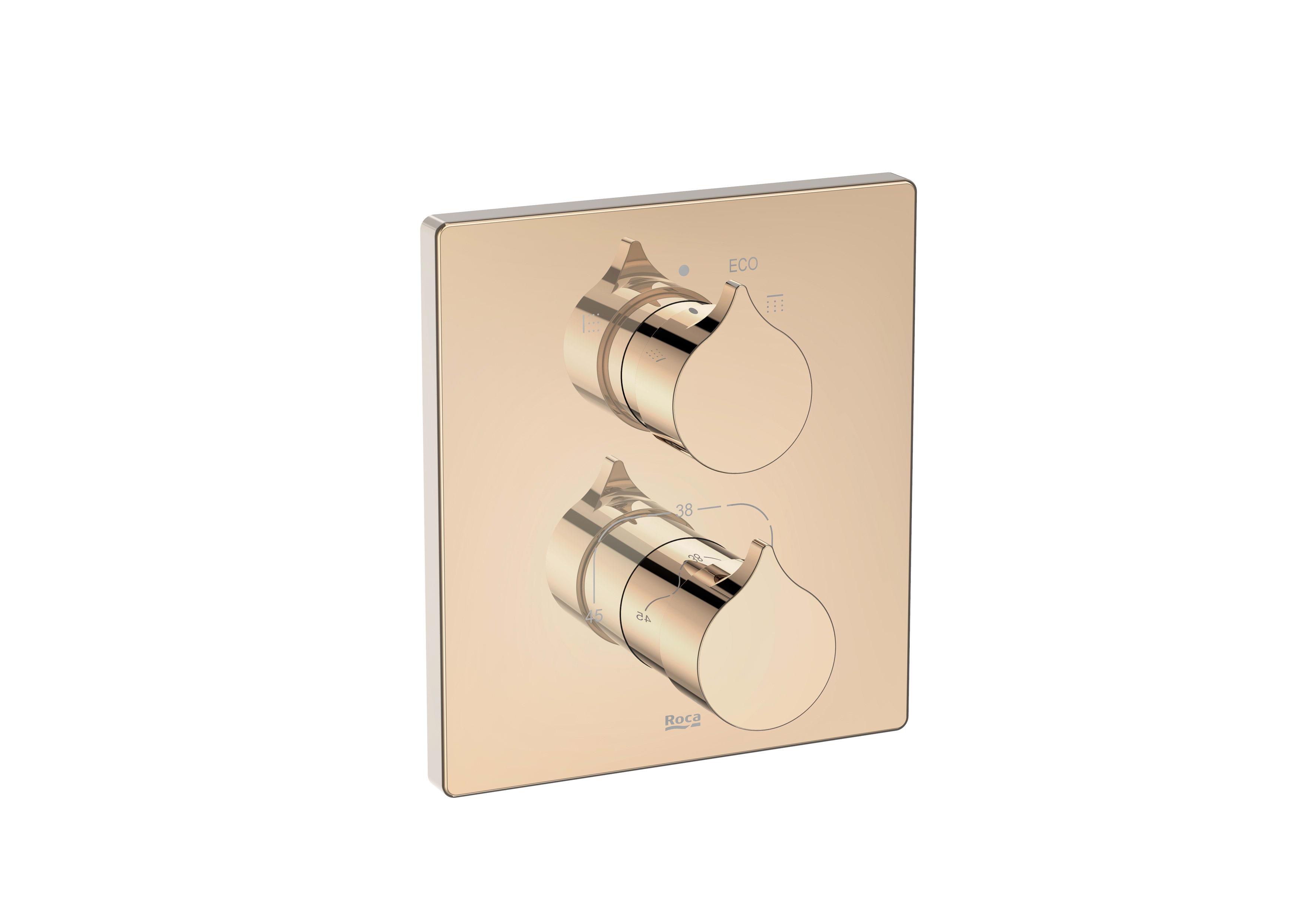 ROCA  INSIGNIA ANKASTRE TERMOSTATIK BANYO BATARYASI SIVA USTU GRUBU ROSE GOLD A5A0C3ARG0