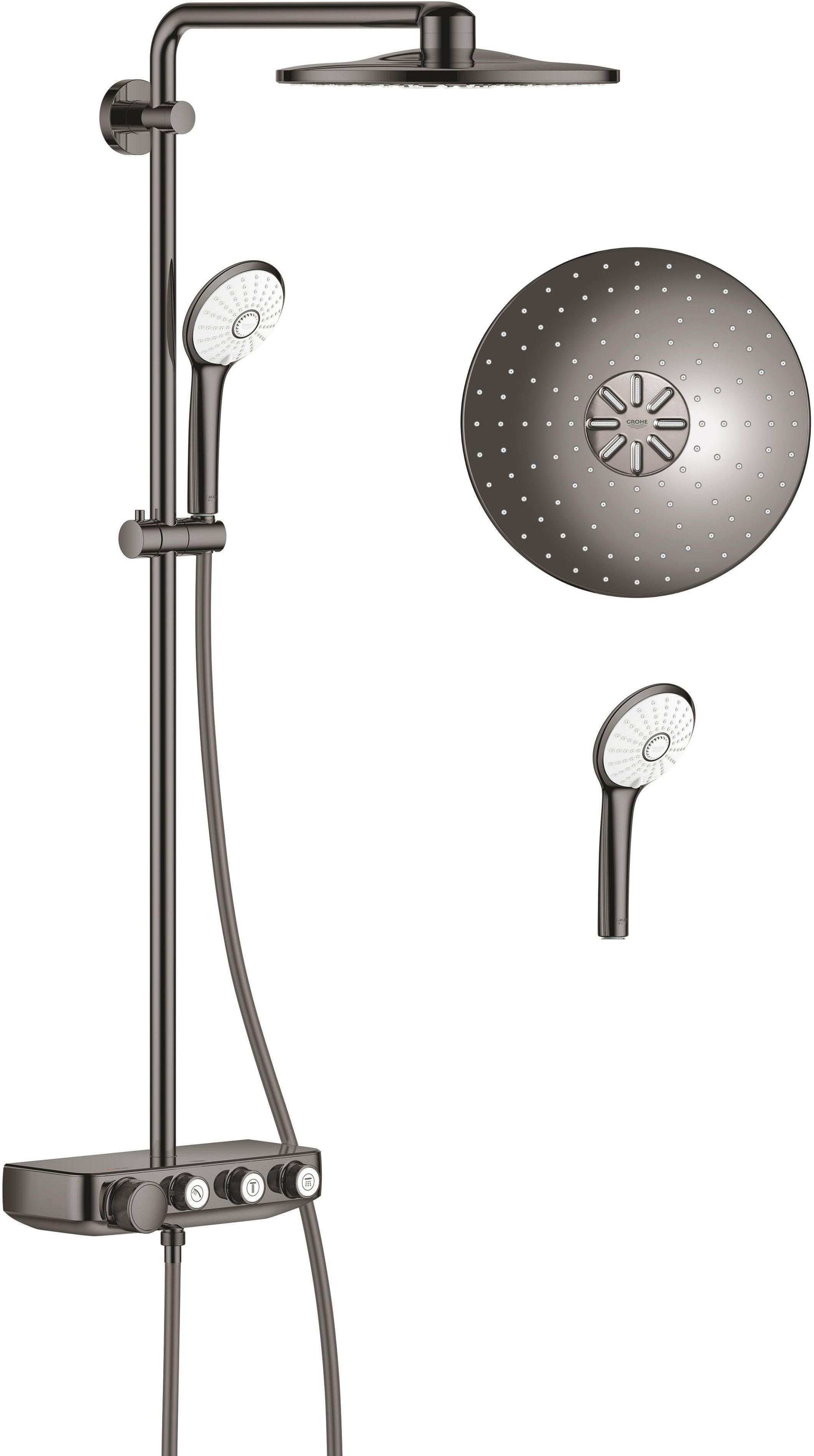 Grohe Euphoria SmartControl 310 Duş sistemi Duvara monte termostatik bataryalı duş sistemi Hard Graphite 26507A00