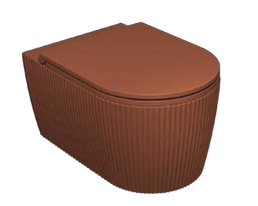 ISVEA SINTESI  CleaRim Plus Vortex Asma Klozet Terracotta 10SI02001-2U ( KLOZET KAPAĞI DAHİLDİR)