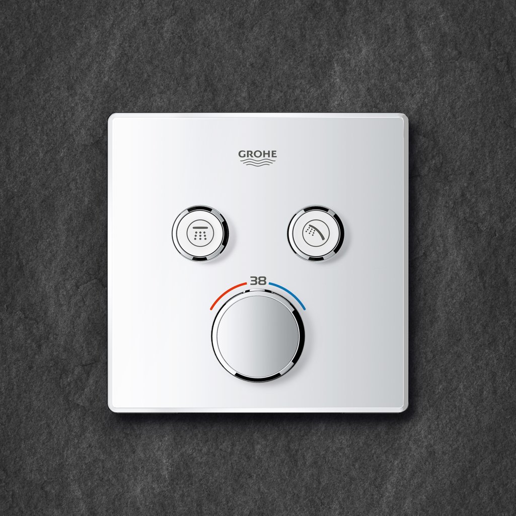 Grohe Grohtherm SmartControl Çift valfli akış kontrollü, ankastre termostatik duş bataryası Beyaz 29156LS0