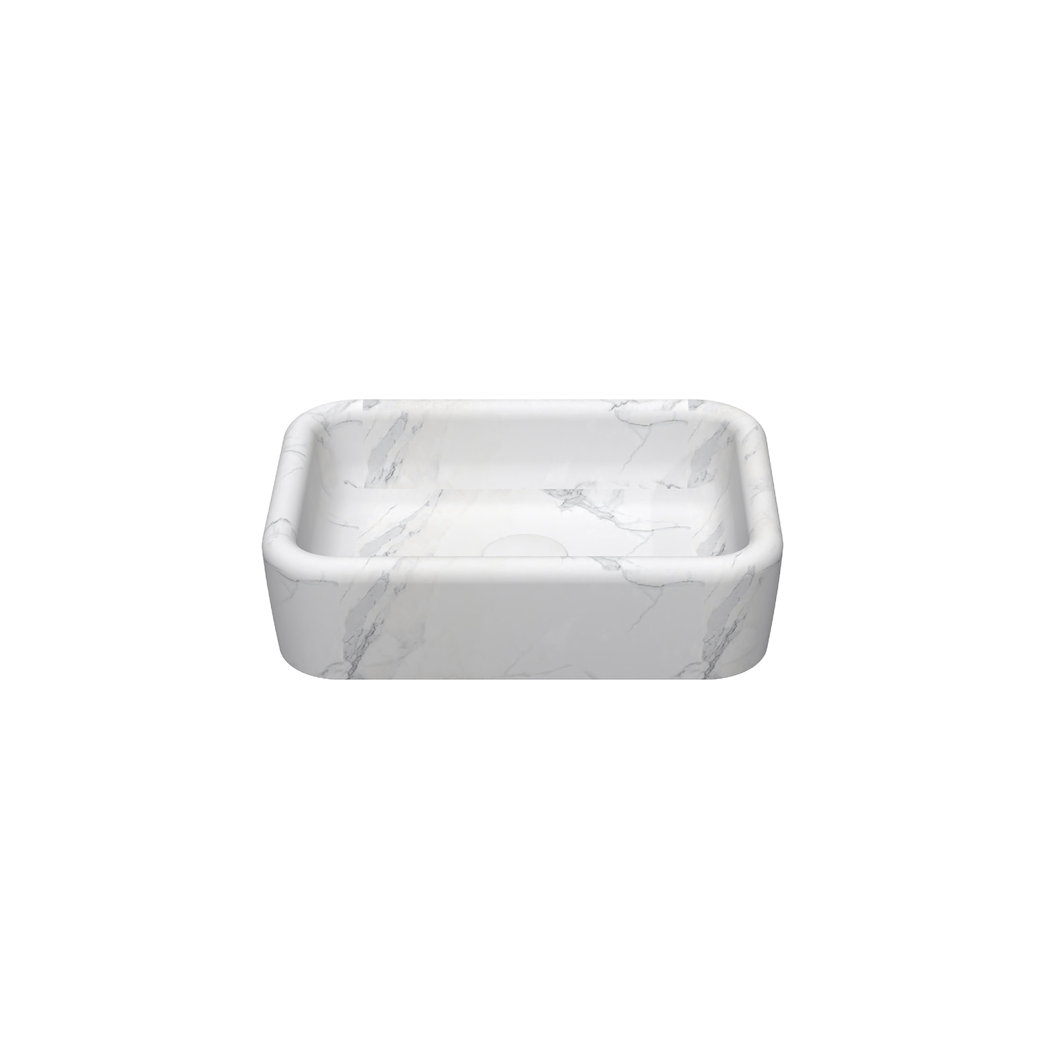 ISVEA Curvo Marmo White Desenli Lavabo 60 cm 10CR67060-MW