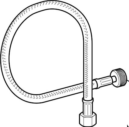 GEBERIT FLEKS HORTUM DN6 L450MM 38 NİPEL 242.916.00.1