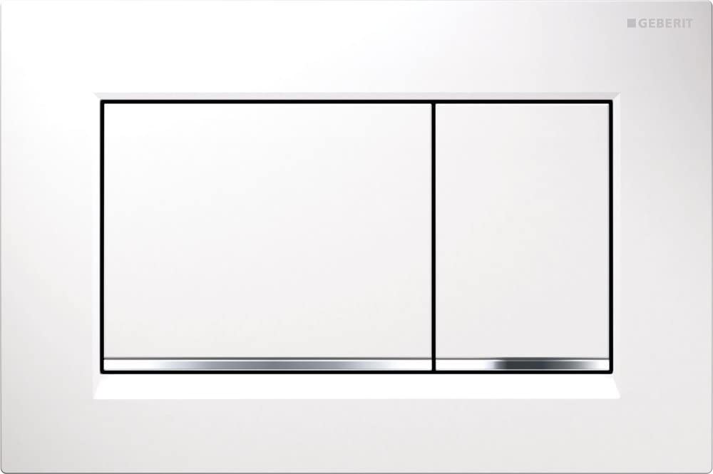 GEBERIT KUMANDA KAPAĞI Sigma10 (Eski Sigma30) Square ÇİFT BAS.BEYAZ/PARLAK/BEYAZ 115.883.KJ.1