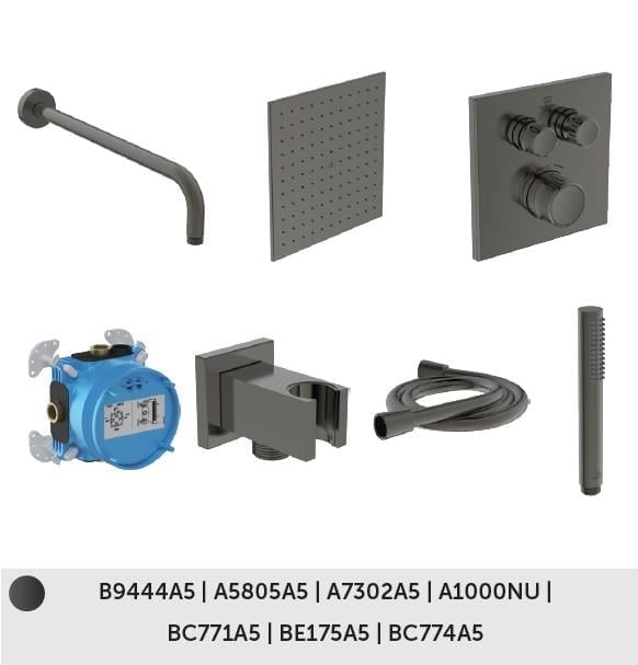 Ideal Standard Ceratherm Navigo Ankastre Set Magnetic Grey