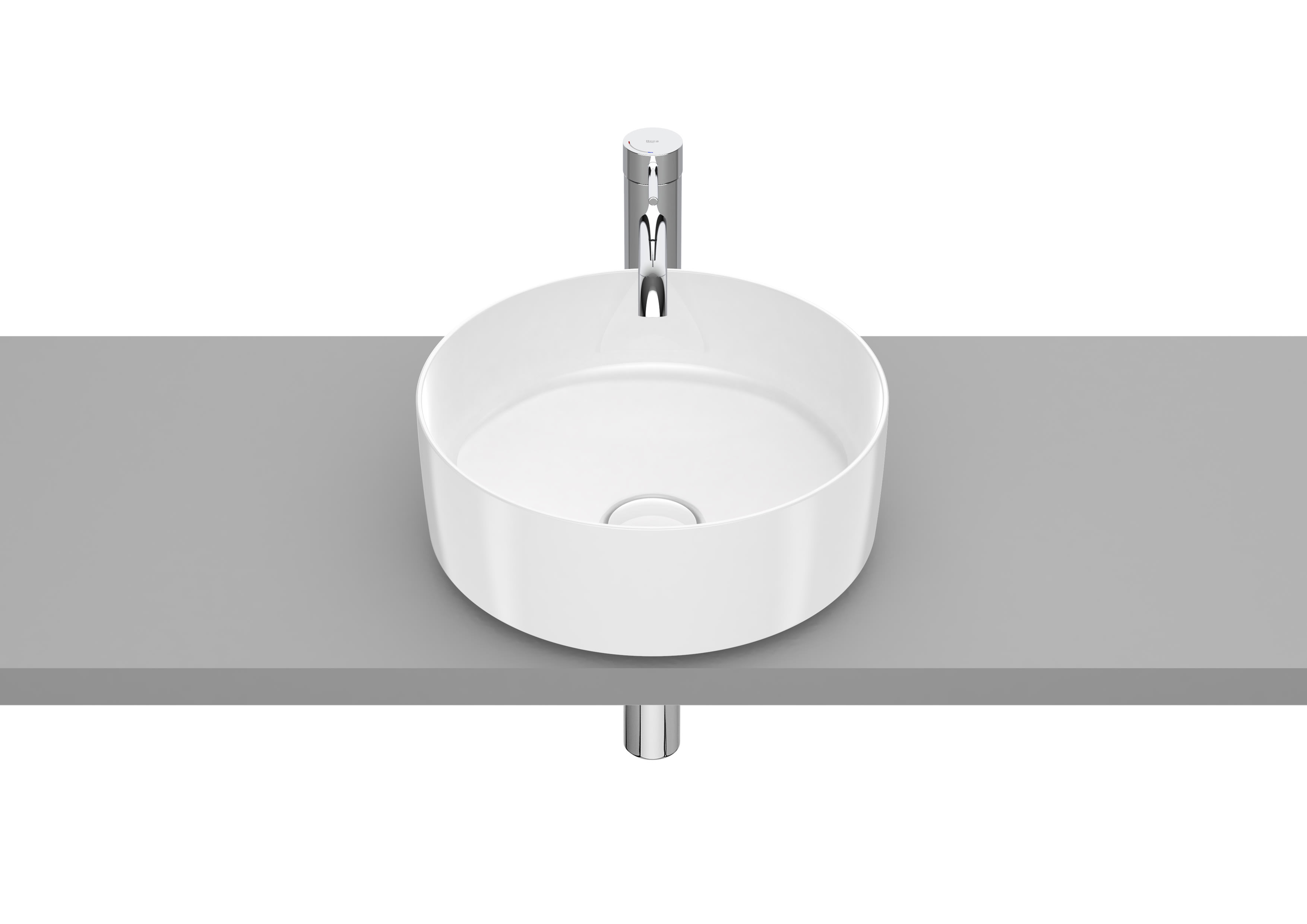 ROCA INSPIRA SQUARE - FINECERAMIC® Tezgah Üstü Lavabo 37 CM