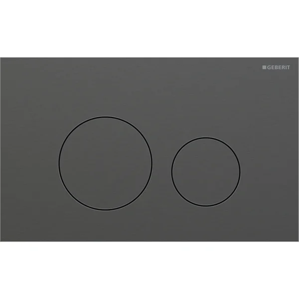 Geberit Kumanda Kapağı Sigma40 Round - Çift Basmalı Siyah Krom 115.628.QD.1
