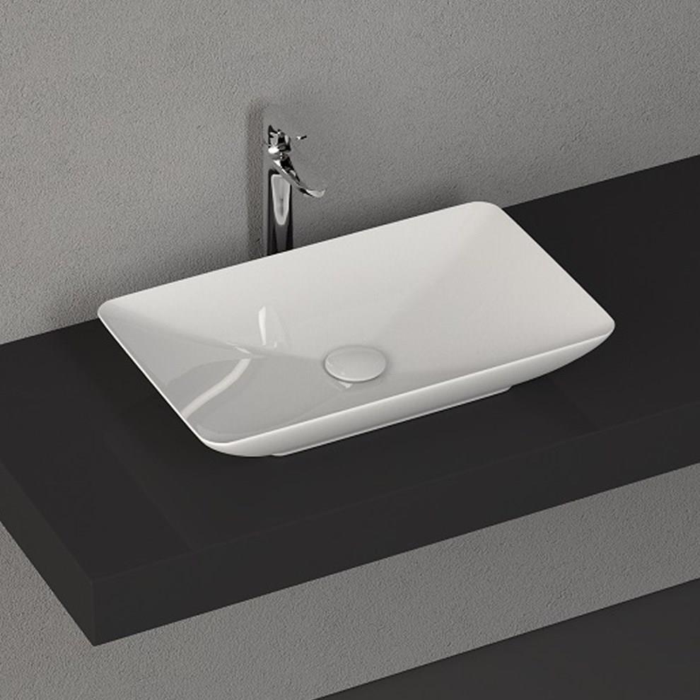 ISVEA SİSTEMA Y CLEAR TEZGAH ÜSTÜ LAVABO 60 CM 10SY50060 - BAT.DELİKSİZ