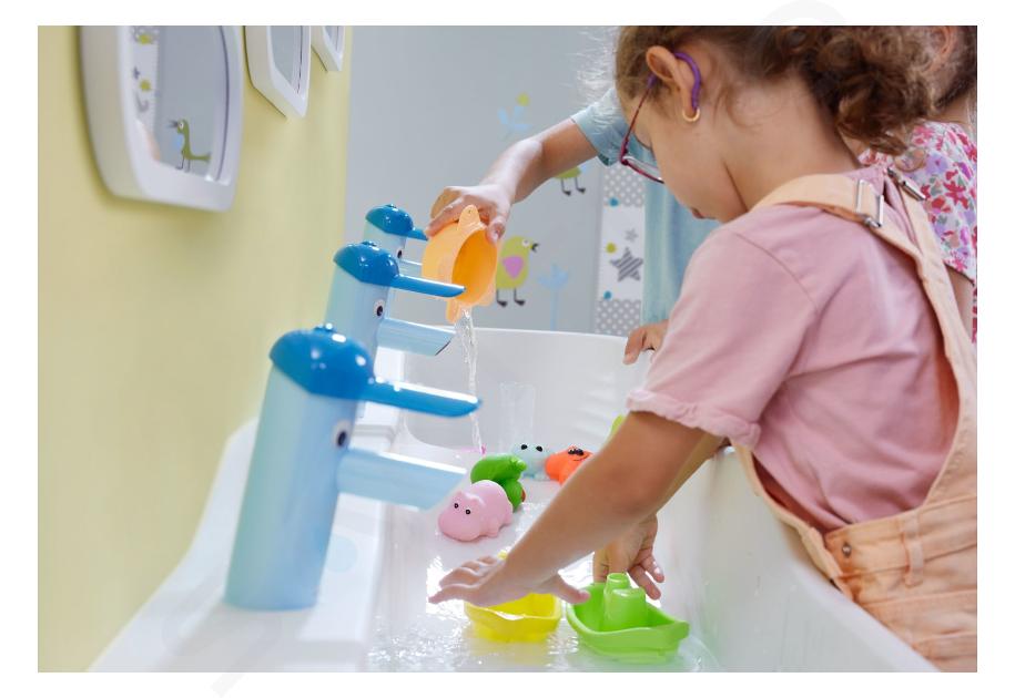 GEBERIT BAMBİNİ LAVABO BATARYASI TEK KUMANDALI MAVİ