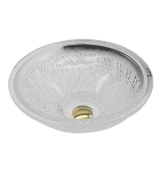 Aksy Kristal Cam Çanak Lavabo 41x15cm 0041BA