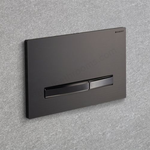 Geberit Kumanda Kapağı Sigma50 Square Çift Basmalı Siyah Krom  115.671.QD.2