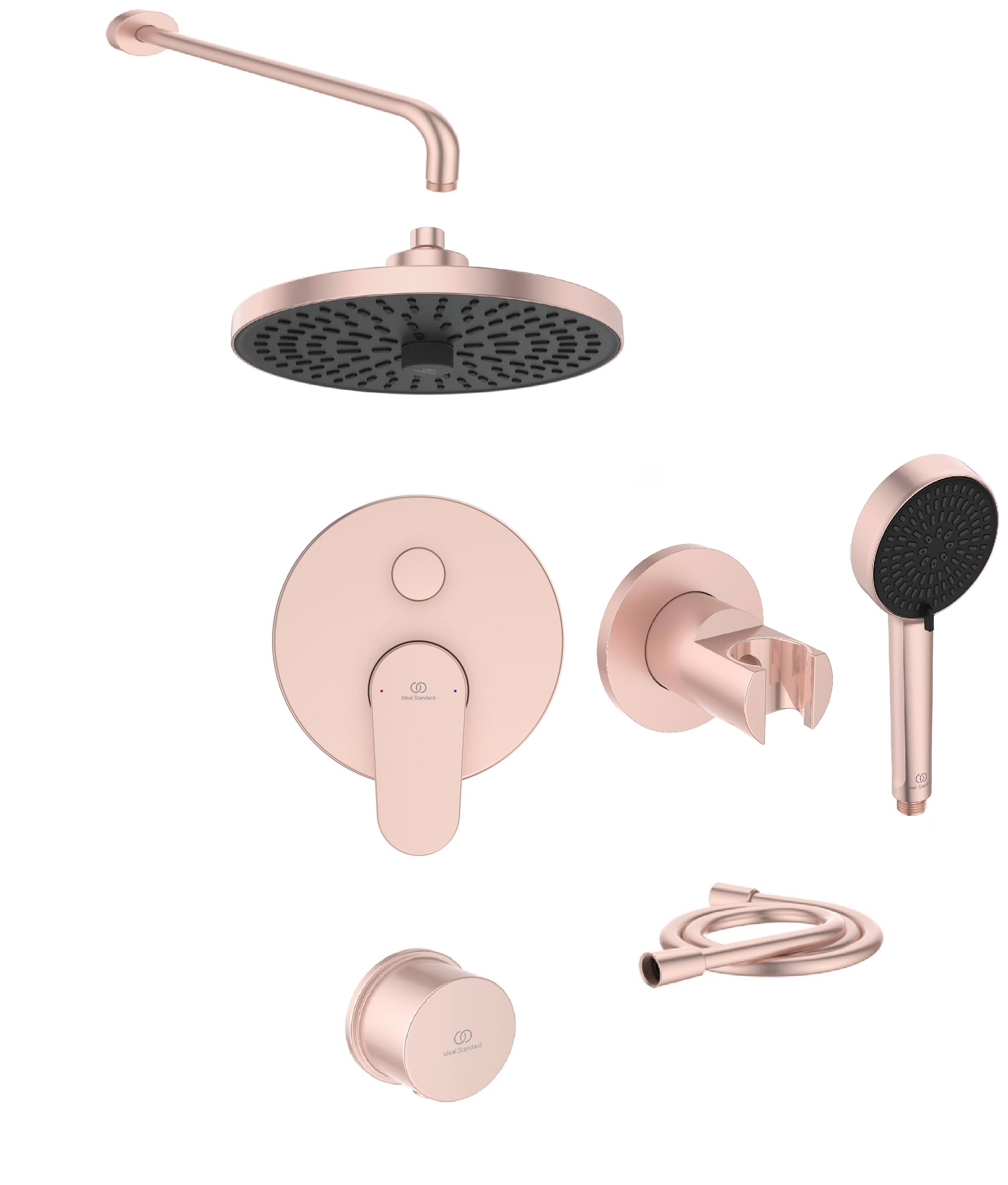 Ideal Standard Ceratherm Alu+ Ankastre Duş Bataryası Seti Rose