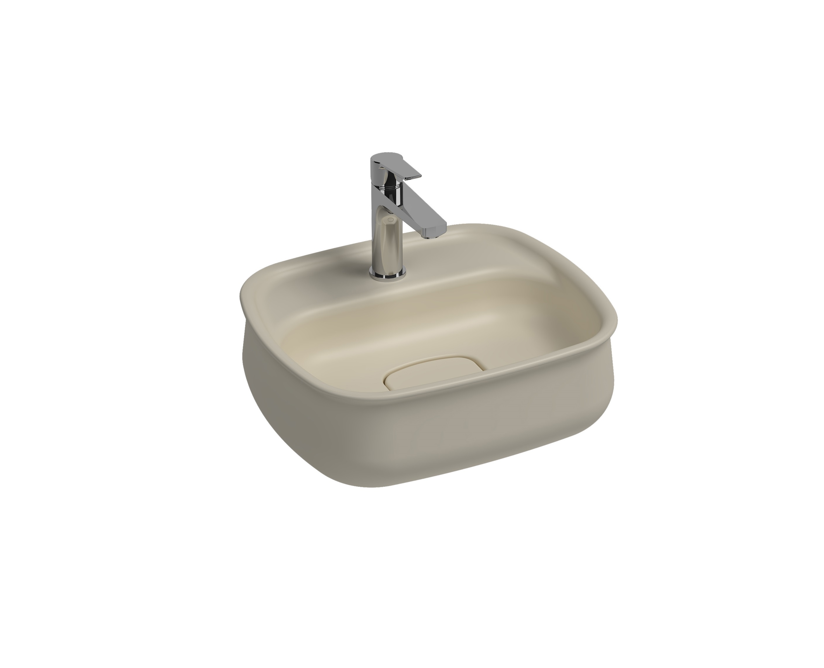 ISVEA FLUIDO TEZGAH ÜSTÜ LAVABO 47 CM FİLDİŞİ 10FDS6551I