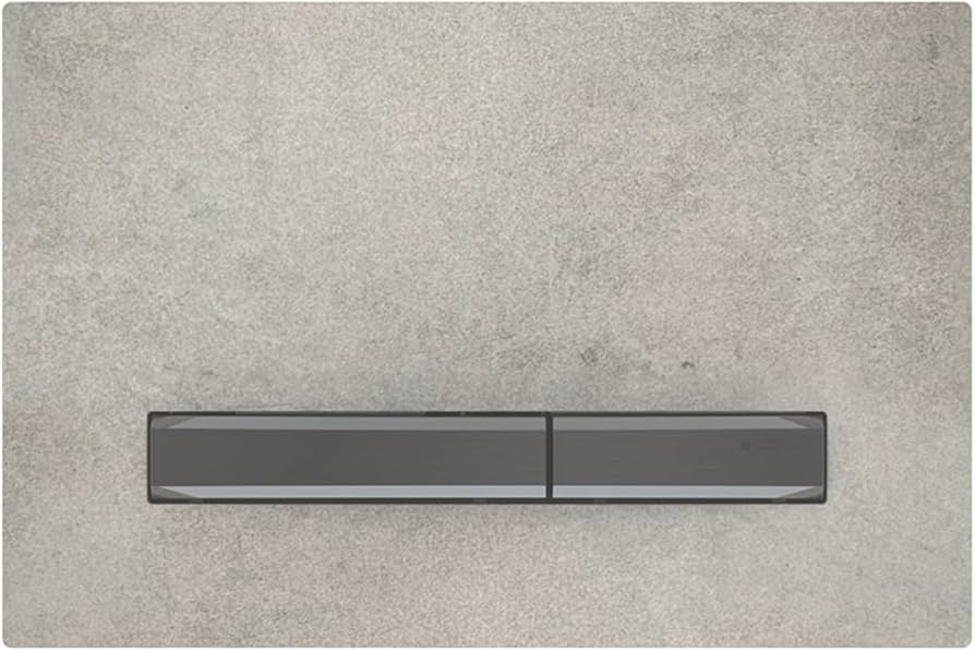 Geberit Kumanda Kapağı Sigma50 Square Çift Basmalı Beton / Siyah Krom 115.671.JV.2