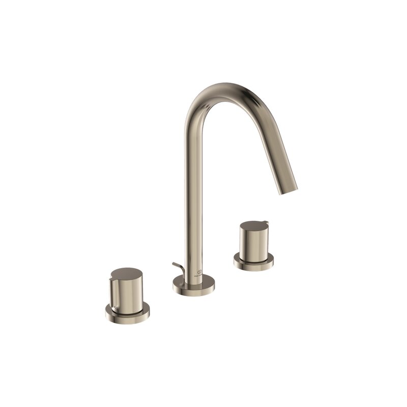 Ideal Standard Joy 3 Delikli Lavabo Bataryası Silver Sifon Kumandalı BC783GN