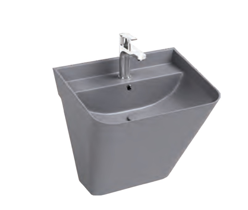 ISVEA SOTT AQUA MONOBLOK ASMA LAVABO 50 CM TAŞ GRİ  EXTRA DEKORSUZ 10SQ37002-2U