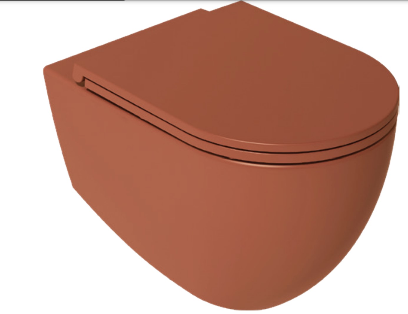 ISVEA İNFİNİTY CLEARİM PLUS ASMA KLOZET TERRA COTTA  EXTRA DEKORSUZ 10NF02001 2U  ( Klozet kapağı dahildir )