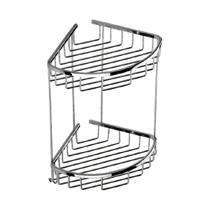 Cleanox  İkili Oval Dalga Şampuanlık 18x18 Krom
