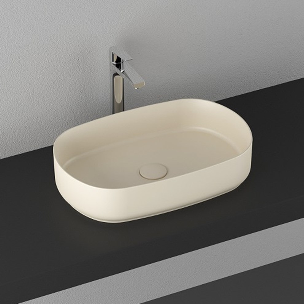 ISVEA İNFİNİTY TEZGAH ÜZERİ LAVABO 55 CM FİLDİŞİ 10NF65055 2K