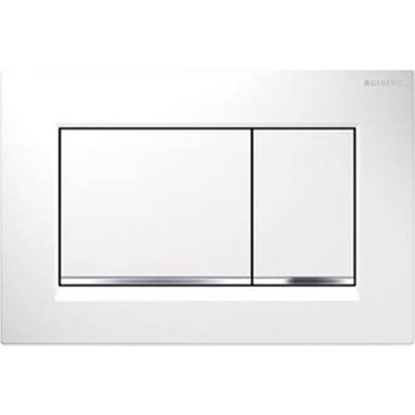 GEBERIT KUMANDA KAPAĞI  Sigma10 (Eski Sigma30) Square ÇİFT BASMALI BEYAZ 115.883.JT.1