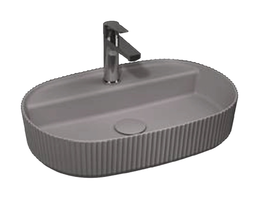 ISVEA SINTESI Tezgah Üstü Lavabo, Taş Gri 60 cm