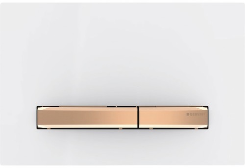Geberit Sigma50 Square Prinç buton- Beyaz Kaplama 115.672.11.2