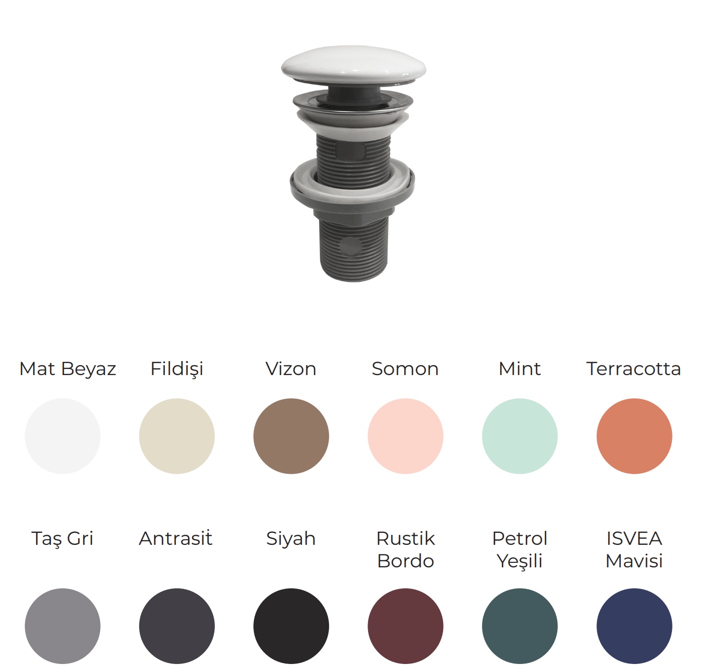 ISVEA PLASTİK BAS AÇ TERRA COTTA 38TP0185I TAŞMA DELİKSİZ