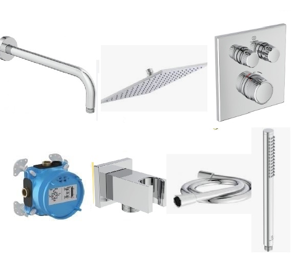 Ideal Standard Ceratherm Navigo Ankastre Set Krom