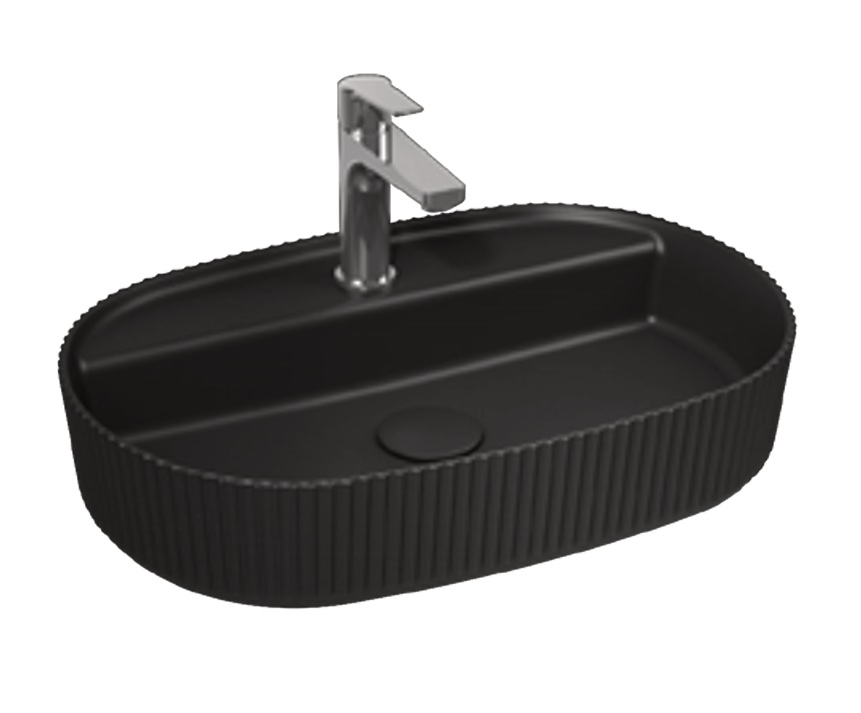 ISVEA SINTESI Tezgah Üstü Lavabo, Siyah 60 cm