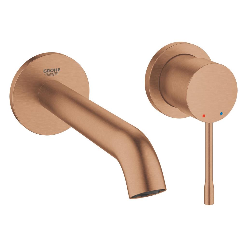 Grohe Essence Lavabo Bataryası 2 Delikli Duvardan Brushed Warm Sunset 29193DL1