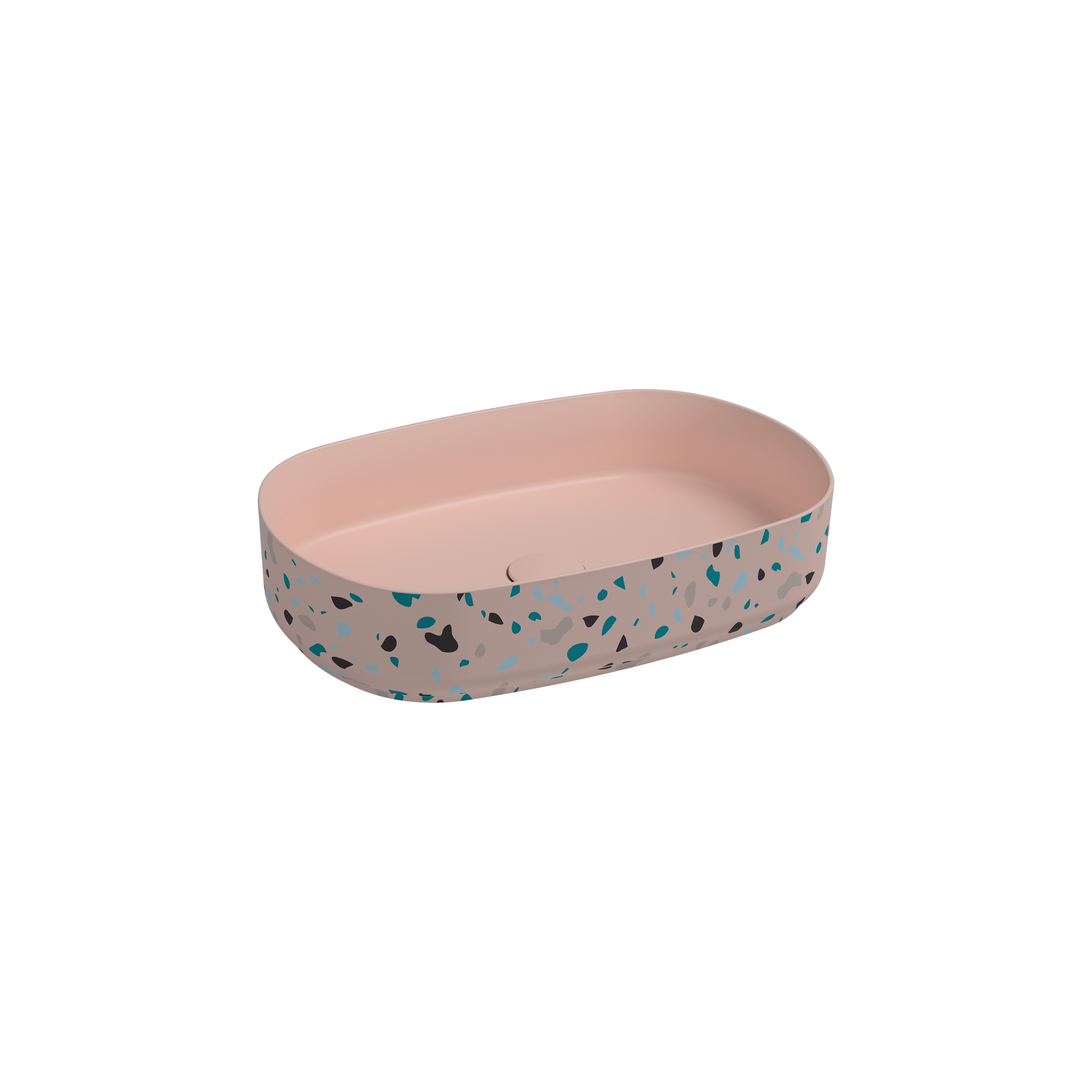 ISVEA İNFİNİTY TEZGAH ÜZERİ LAVABO 55 CM SOMON TERRAZZO 10NF65055-2S TRZ