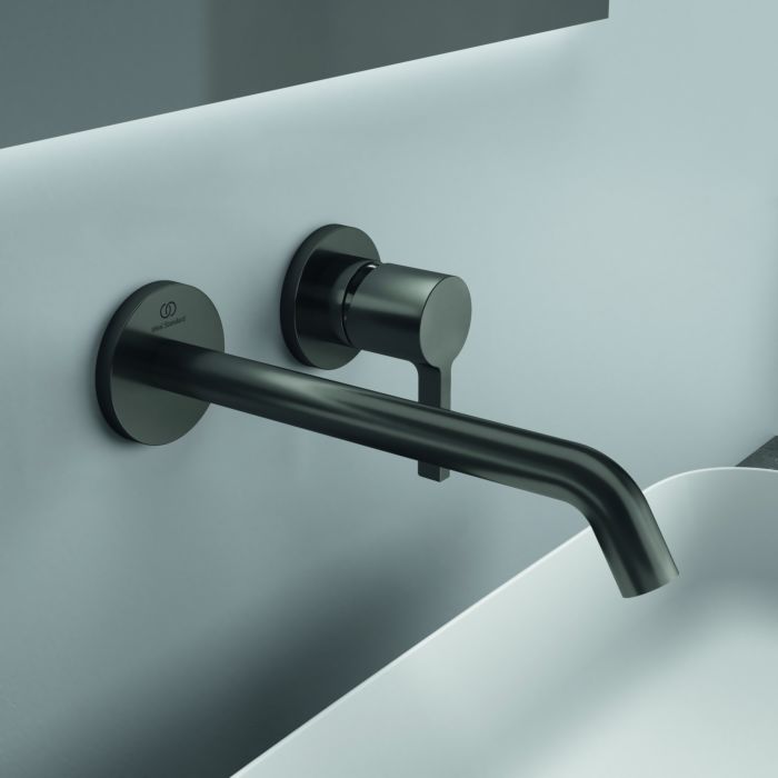 Ideal Standard Joy Ankastre Lavabo Bataryası  22 Cm+ İç Set Krom Magnetic Grey  A7379A5-A1313NU