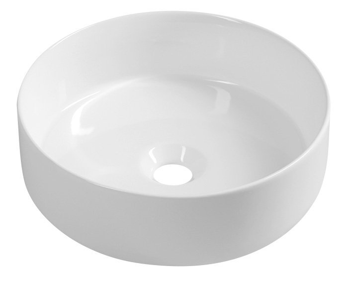 ISVEA İNFİNİTY TEZGAH ÜZERİ LAVABO 36 CM BEYAZ DEKORSUZ DELİKLİ 10NF65036
