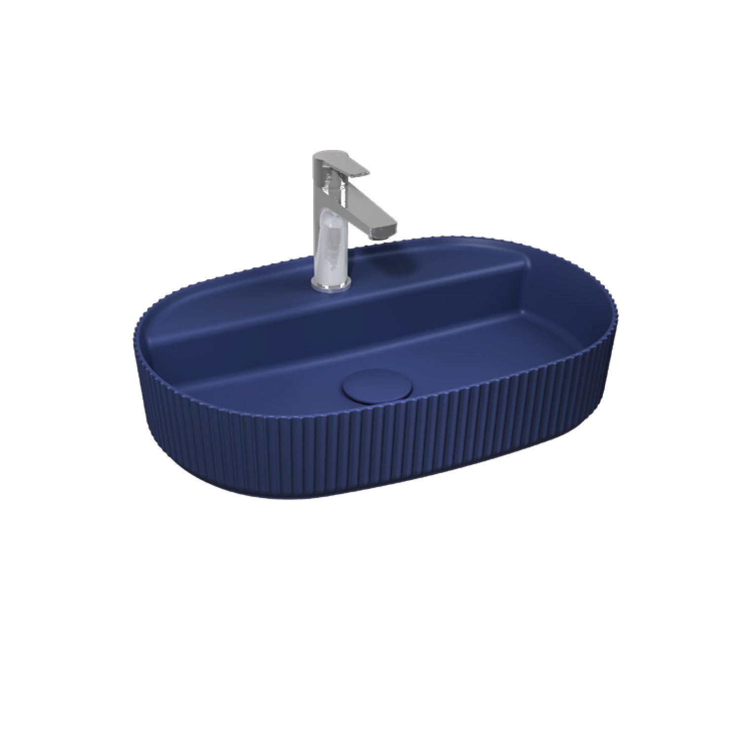 ISVEA SINTESI Tezgah Üstü Lavabo, Mavi 60 cm