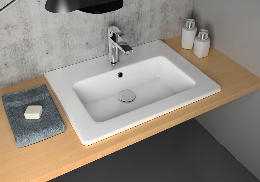 ISVEA SİSTEMA T 50X36 CM LAVABO	 BEYAZ EXTRA DEKORSUZ DELİKLi 	10SL50050